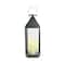 24" Gold Brushed Black Candle Lantern with 3 Flameless LED Candles